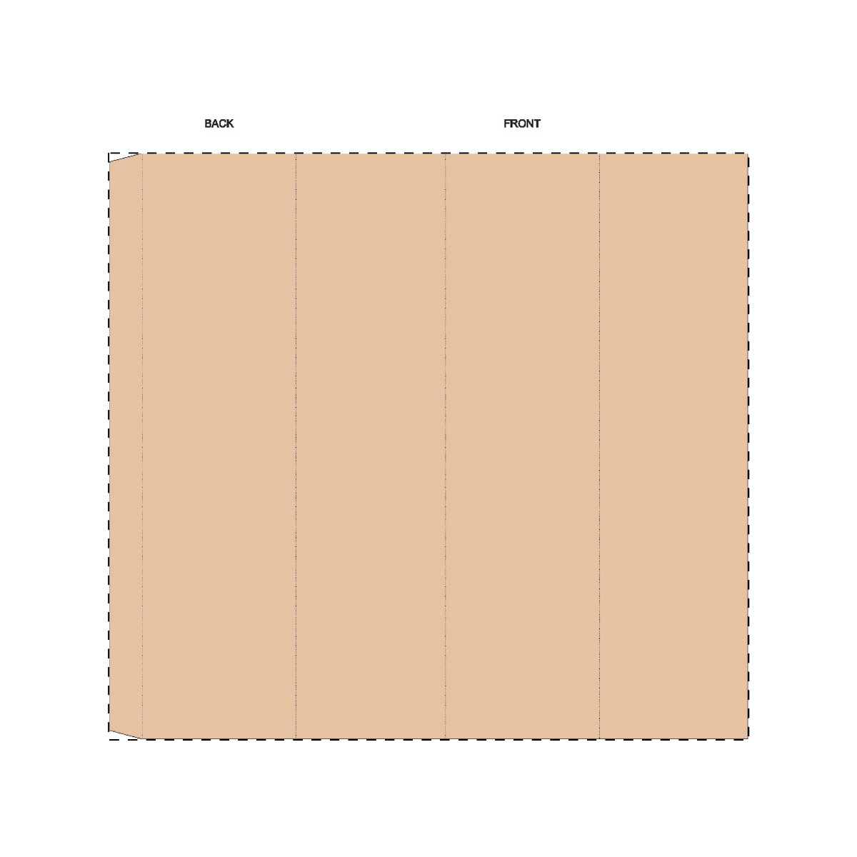 Maßgefertigte Kraft-Papierbanderole (305 x 279 mm)