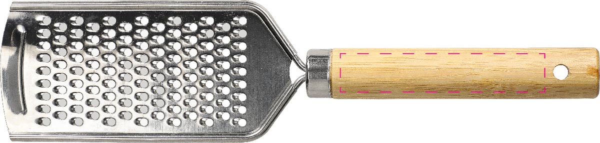 mittig auf Griff (8x1,5 cm)