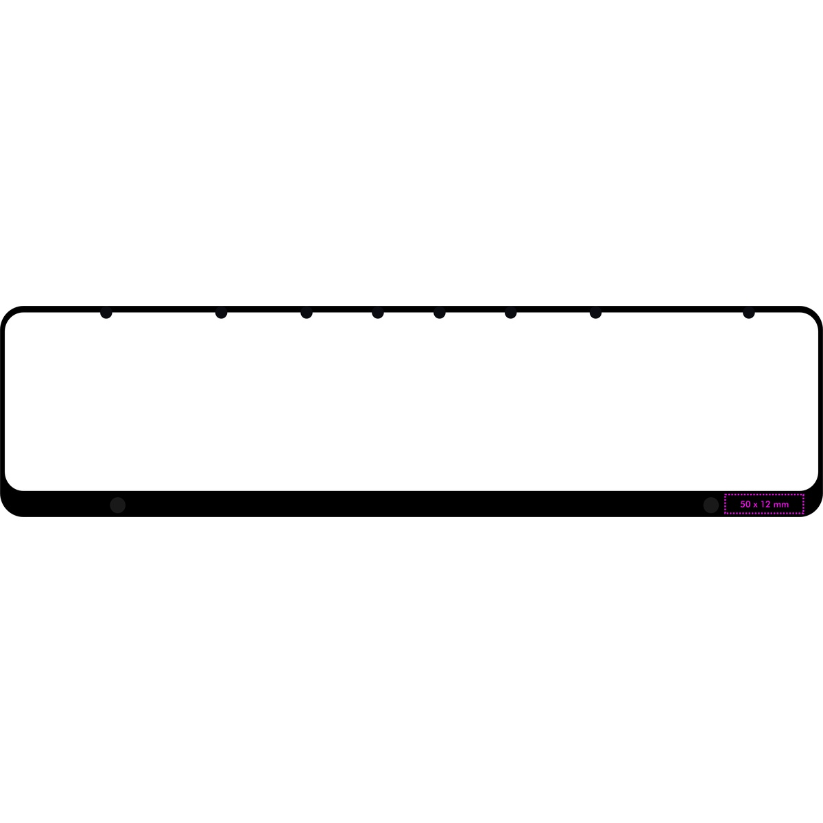 Vorderseite rechts (5 x 1,2 cm)