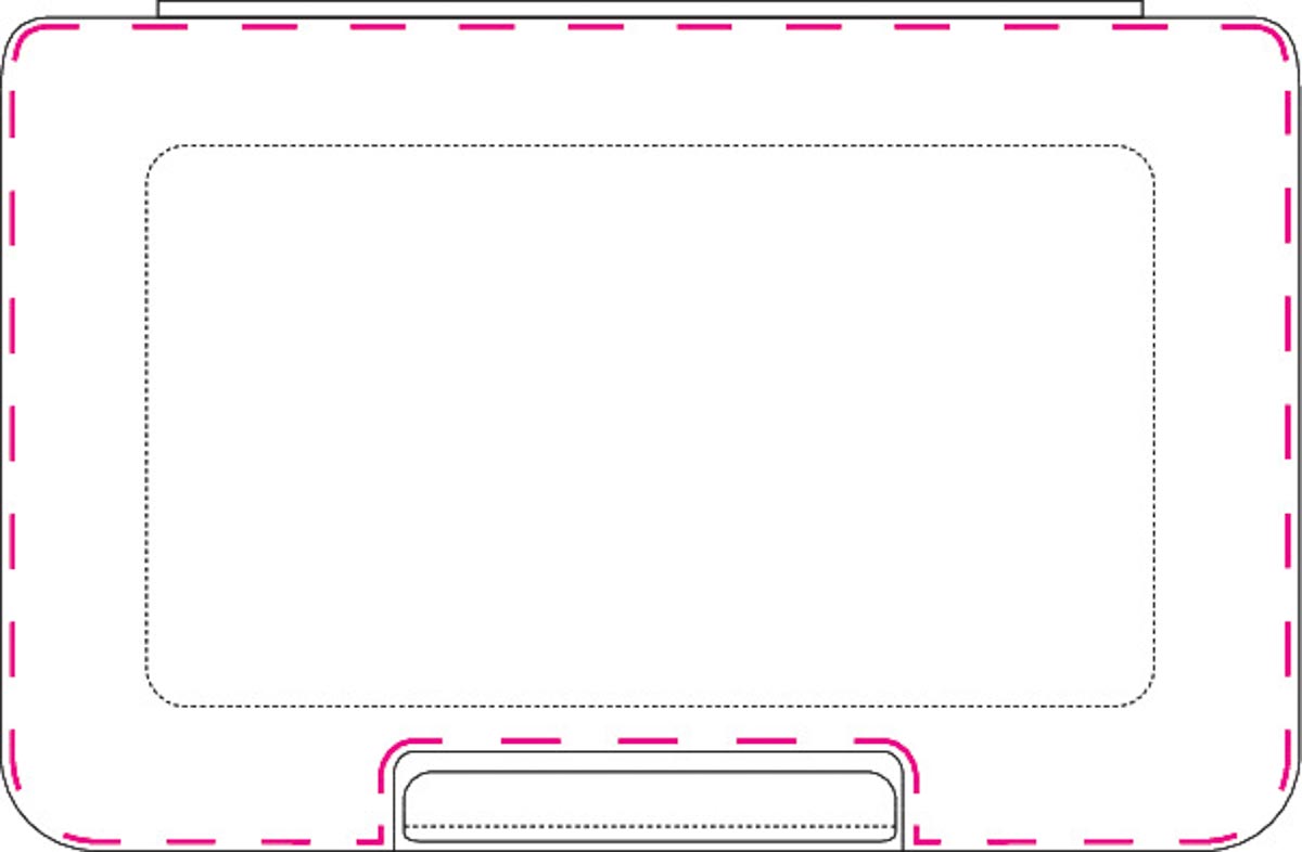 vorne mittig (10x6,4 cm)