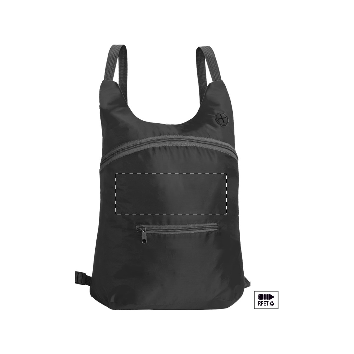 Unterhalb Reißverschluss (18 x 10 cm)