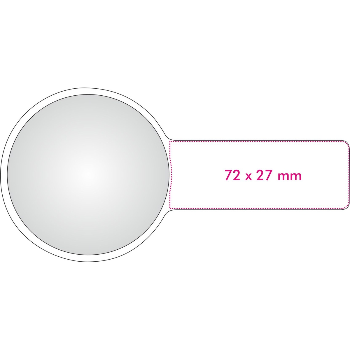 Vorderseite (7,2 x 2,7 cm)