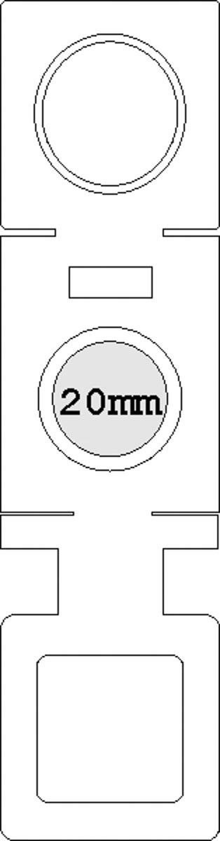 außen Werbefeld mittig (Ø 2 cm)