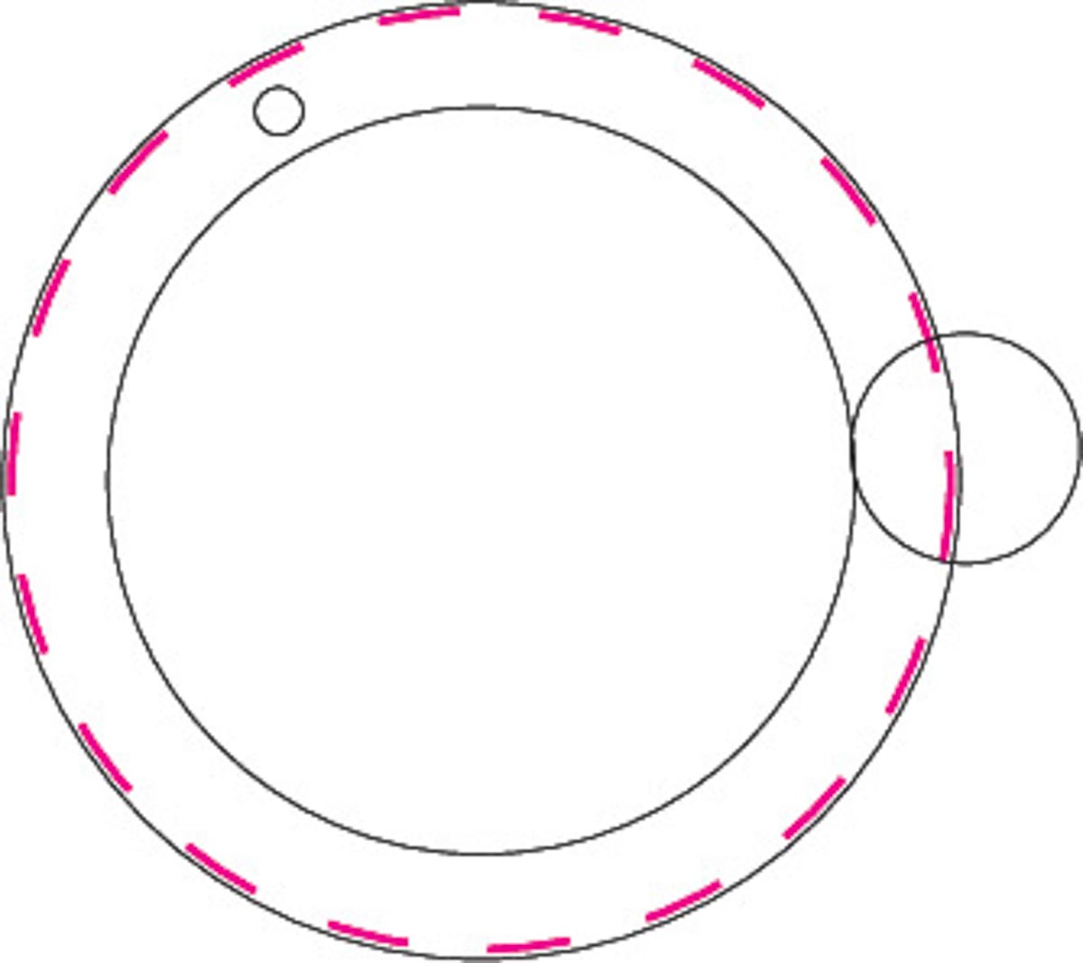 vollflächig (Ø 5 cm)