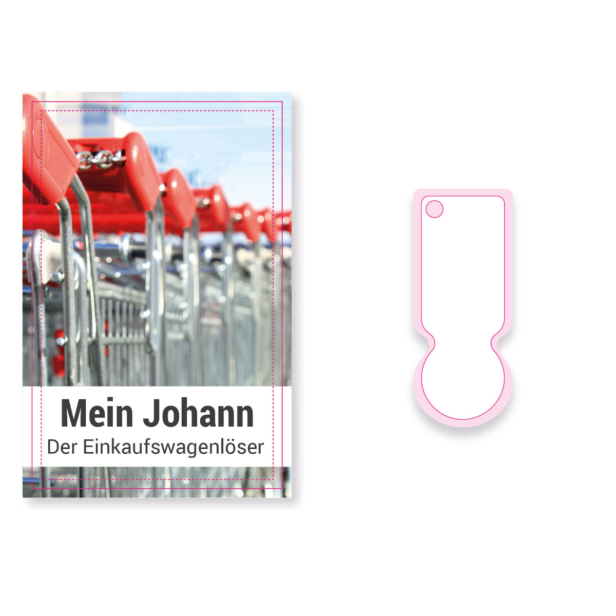 Johann (62 x 23 mm) & Karte (55 x 85 mm)