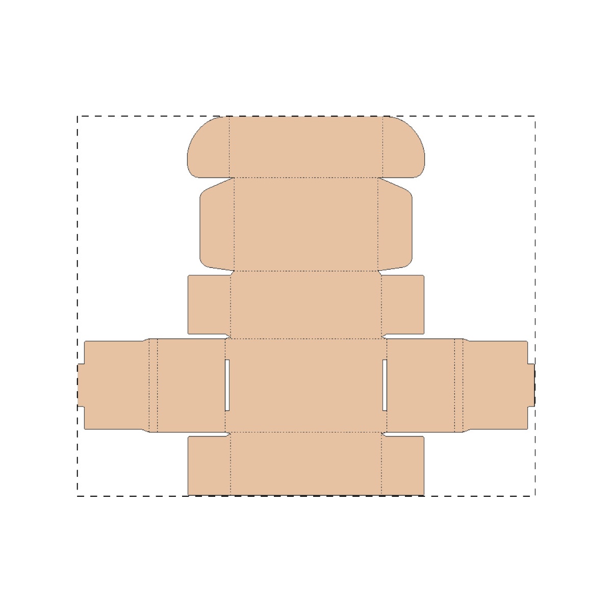 Maßgefertigter Kraft-Wellpappkarton (269 x 223 mm)