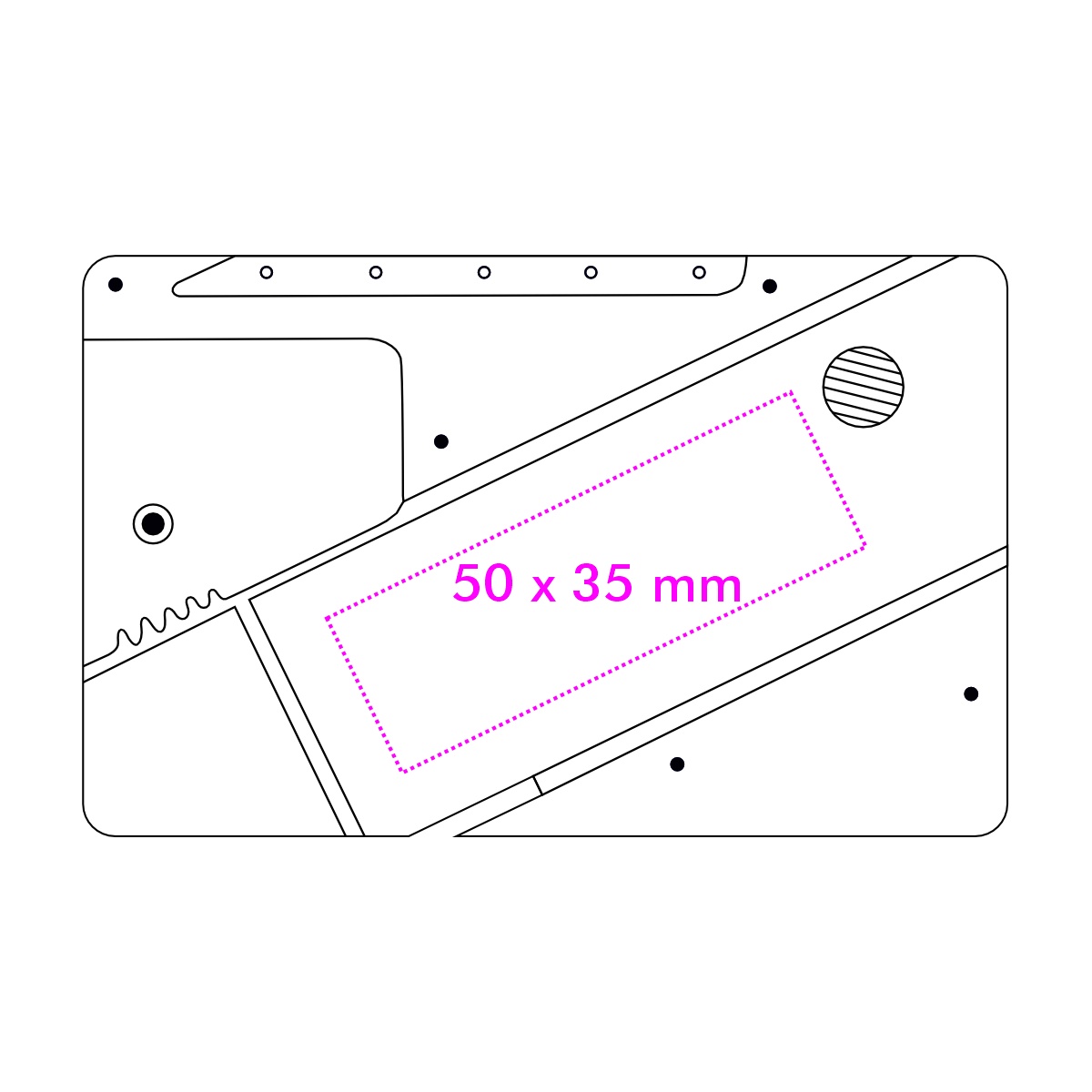 Rückseite (5 x 3,5 cm)