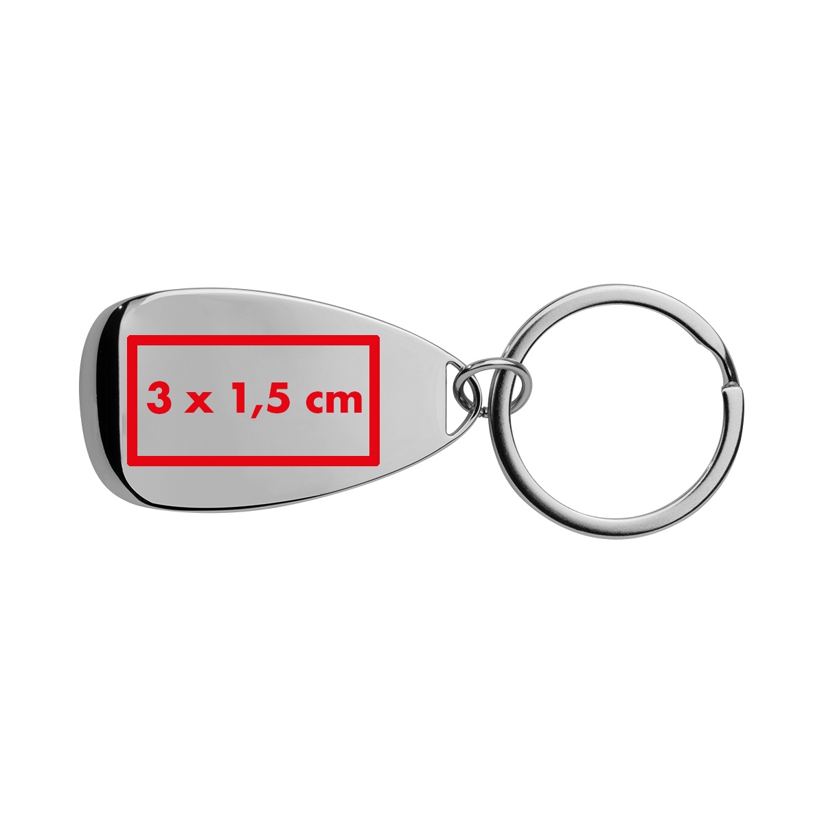 Unter dem Schlüsselanhänger (3 x 1,5 cm)