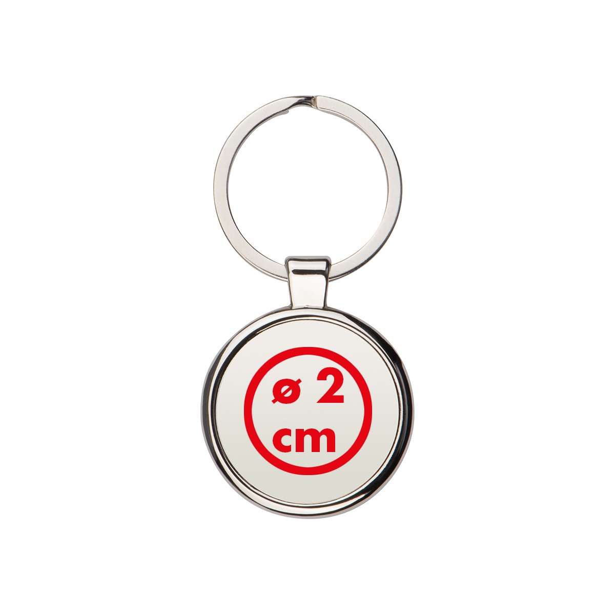 Unter dem Schlüsselanhänger (ø 2 cm)
