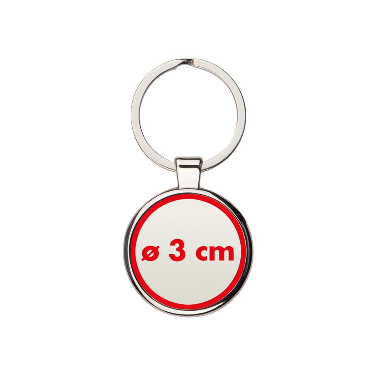 Unter dem Schlüsselanhänger (ø 3 cm)
