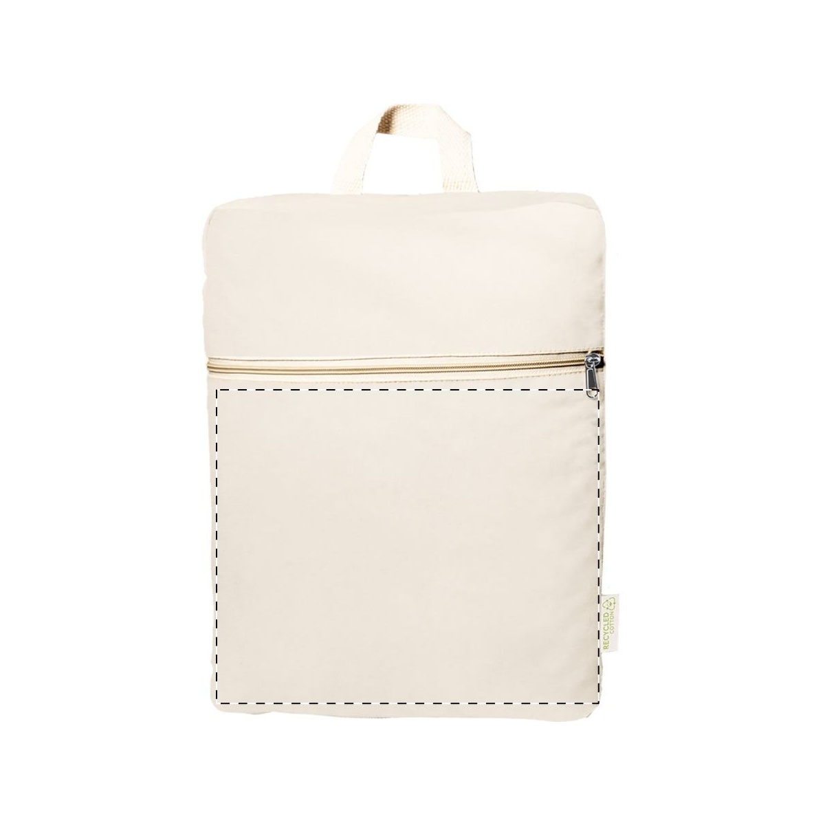 Unterhalb Reißverschluss (16 x 12 cm)