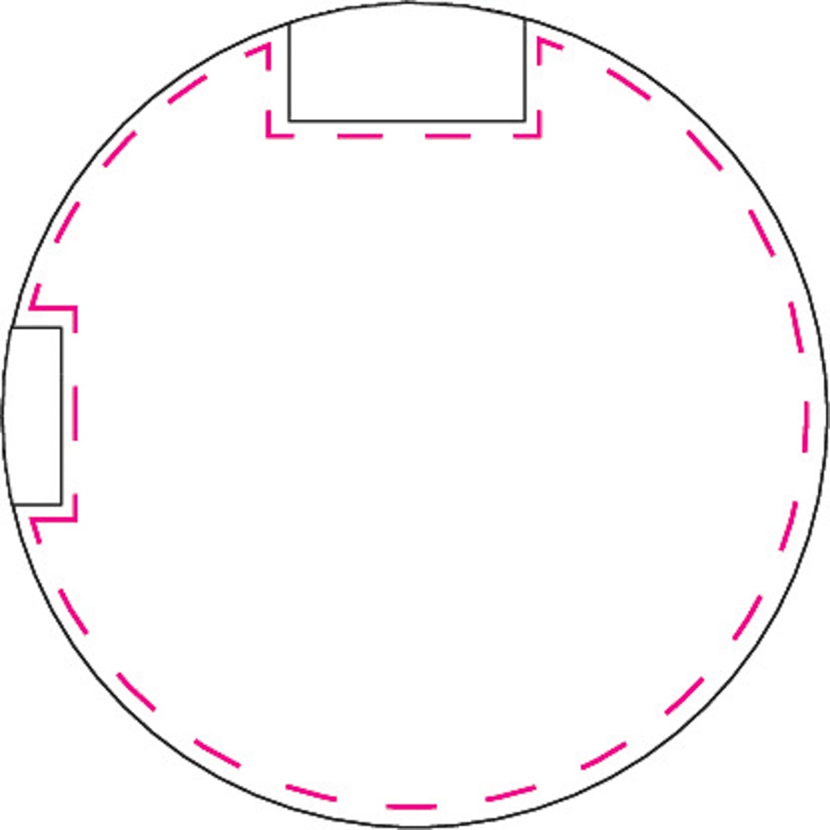 vorne mittig (6,6x6,5 cm)