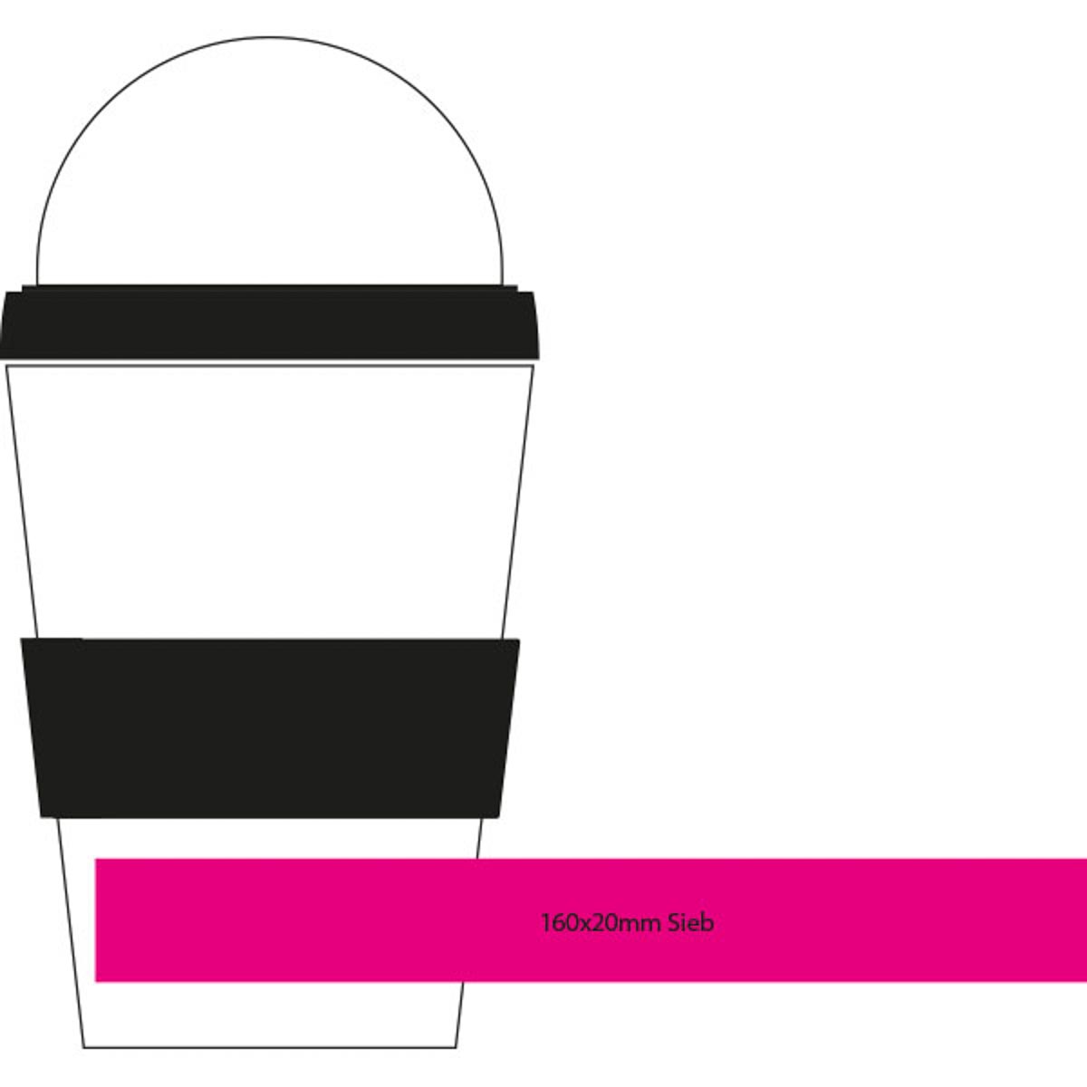 auf Becher (16x2 cm)