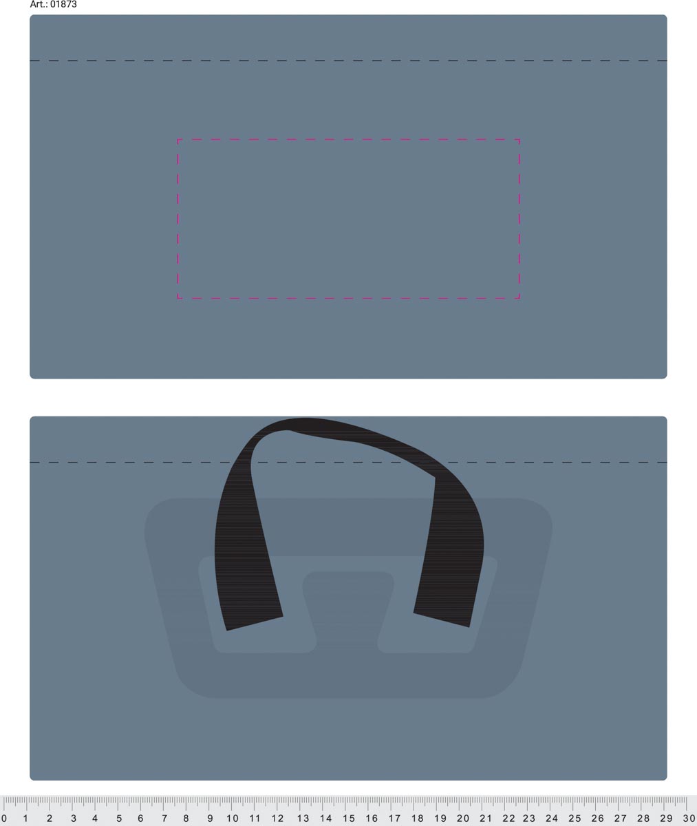 eine Seite mittig (15x7 cm)