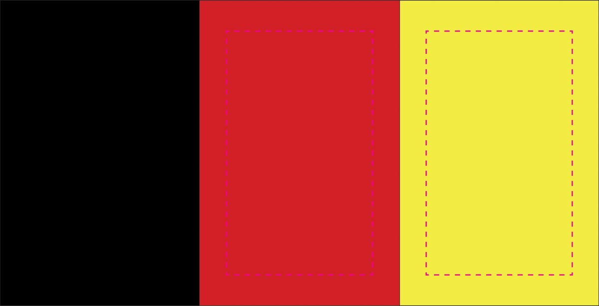 Auf gelbe/rote Segment (12x20 cm)