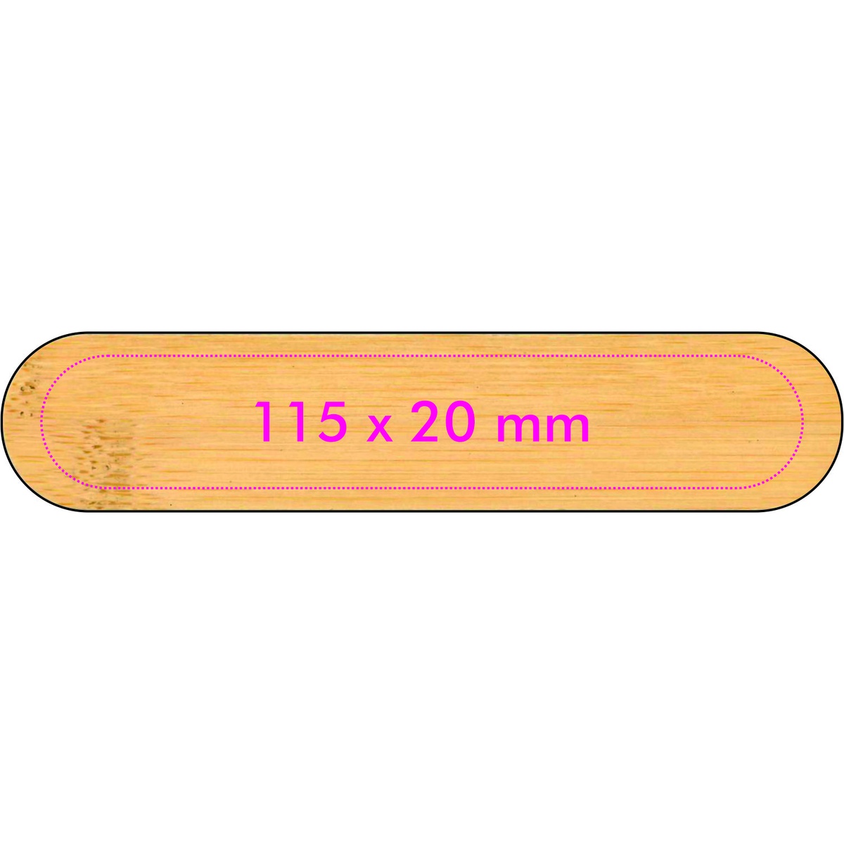 Vorderseite (11,5 x 2 cm)