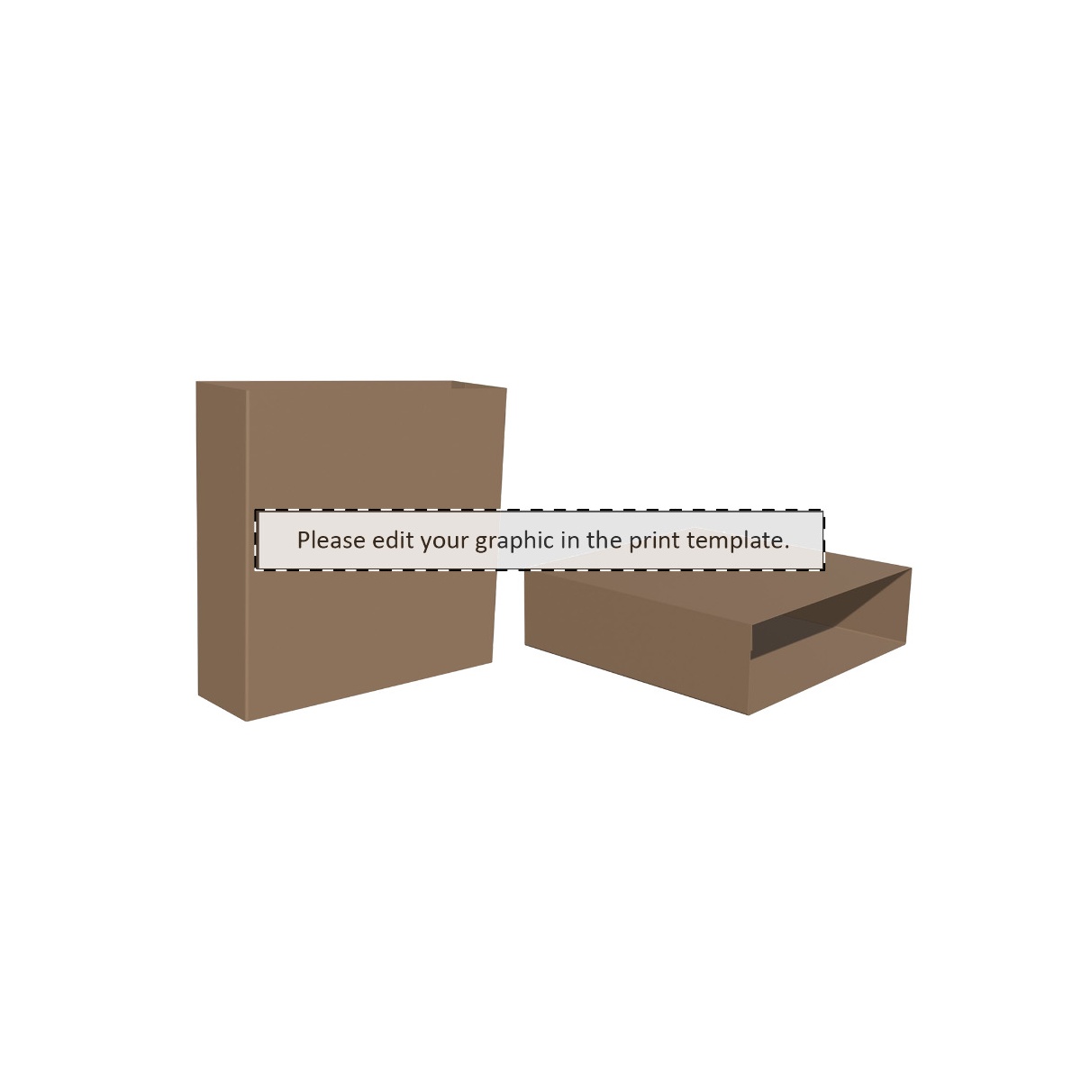 Maßgefertigte Kraft-Papierbanderole (144 x 224 mm)