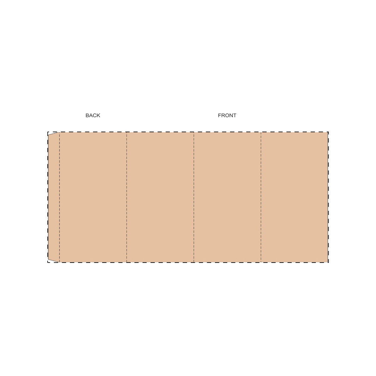 Maßgefertigte Kraft-Papierbanderole (401 x 187 mm)