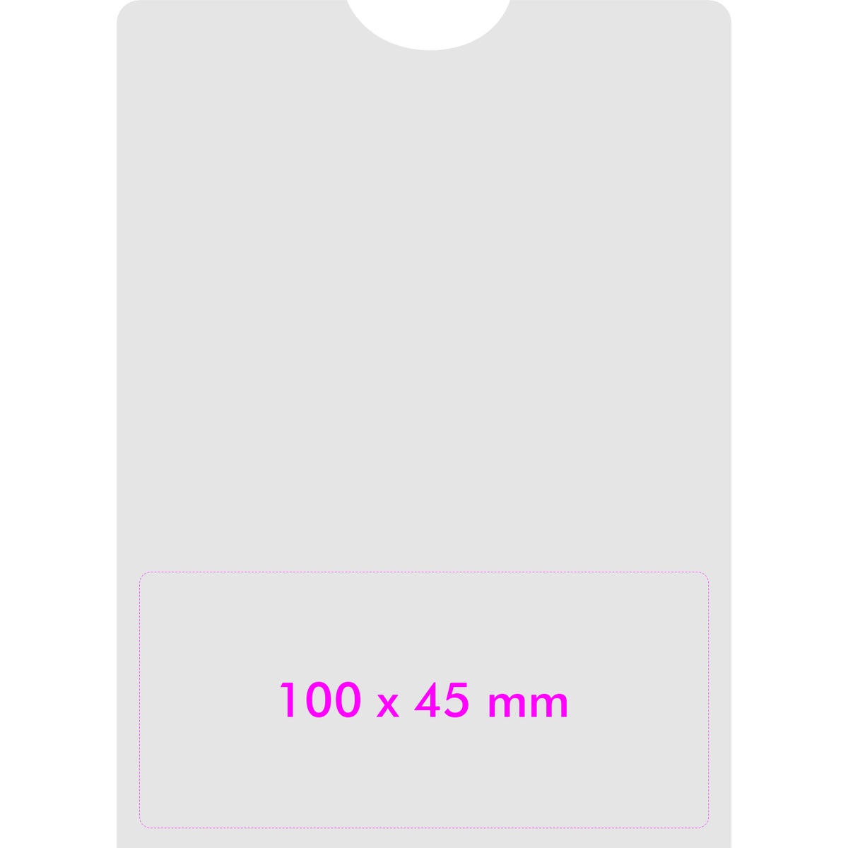 Vorderseite (10 x 4,5 cm)