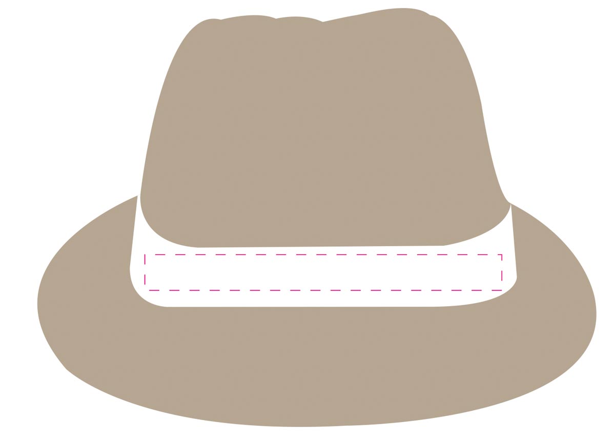 auf Hutband (15x1,5 cm)