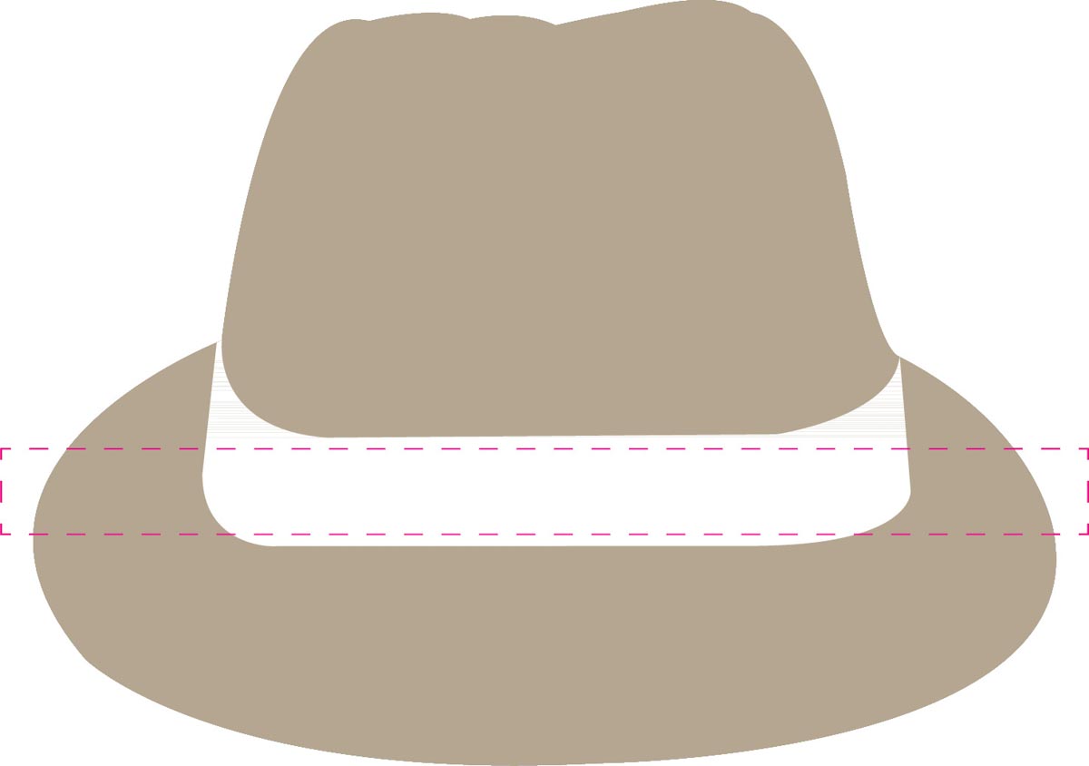 auf Hutband (25x2 cm)