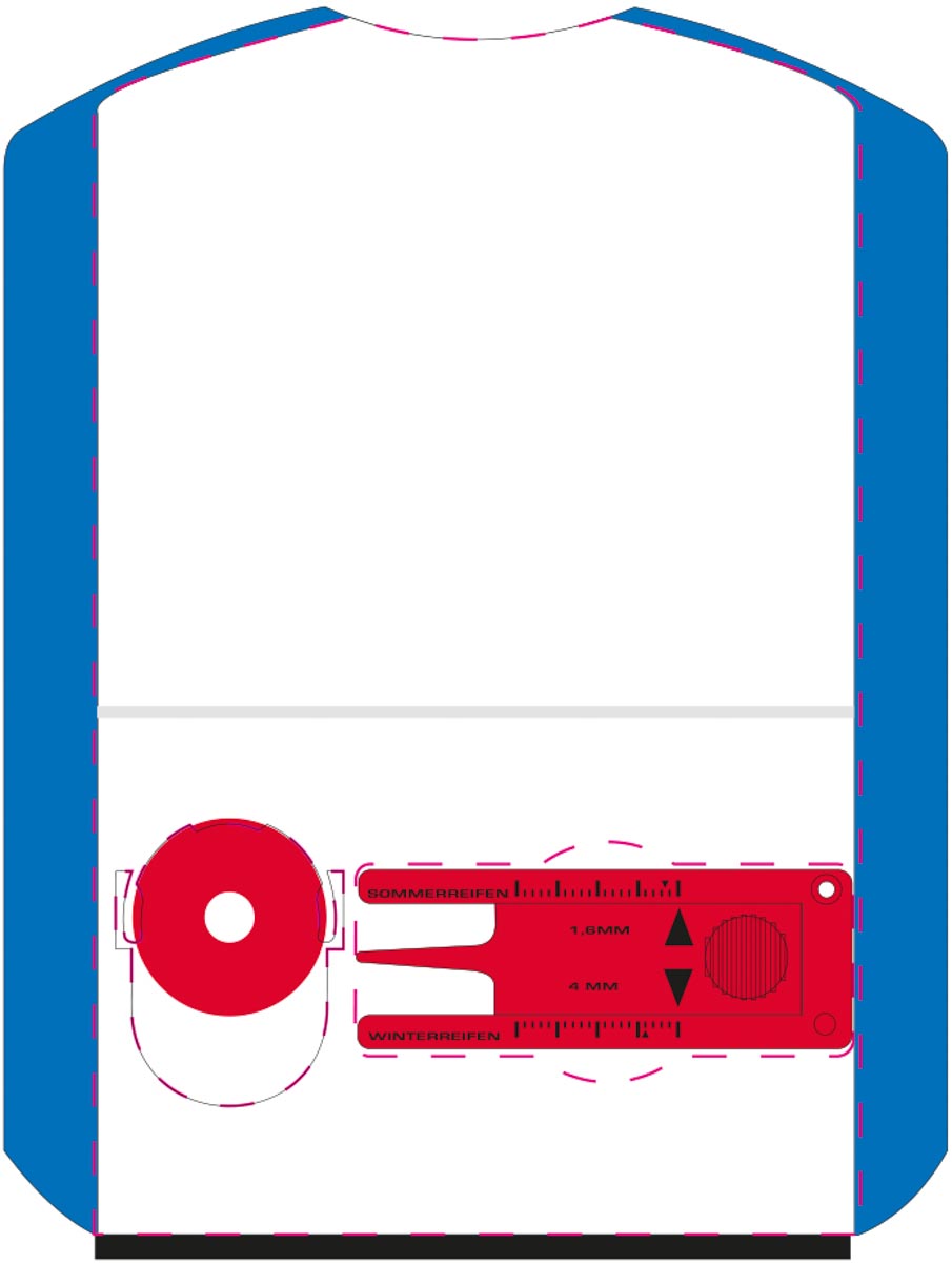 Vollflächig auf Rückseite (9,3x15 cm)