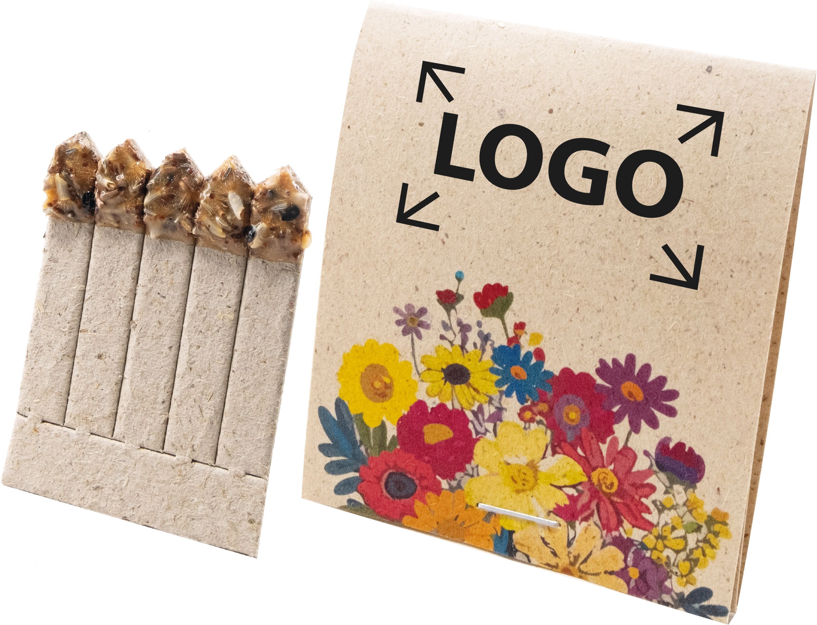 auf die Karte (4,8 x 13,0 cm)