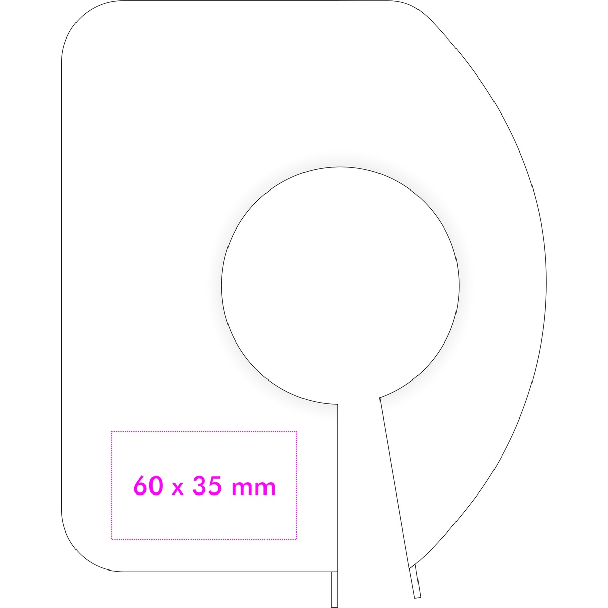 Vorderseite unten (6 x 3,5 cm)