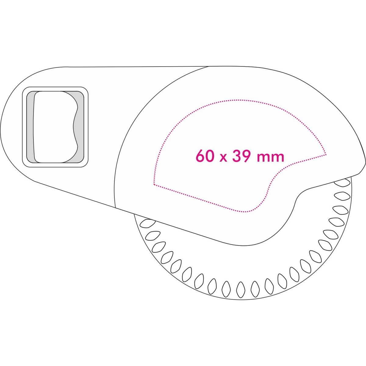 Rückseite (6 x 3,9 cm)