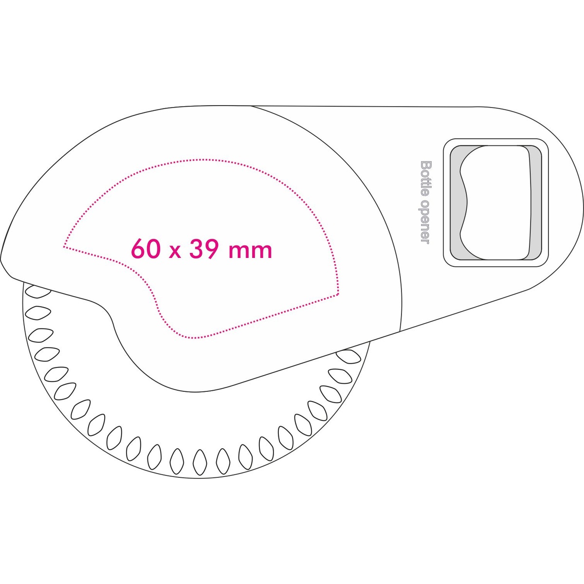 Vorderseite (6 x 3,9 cm)