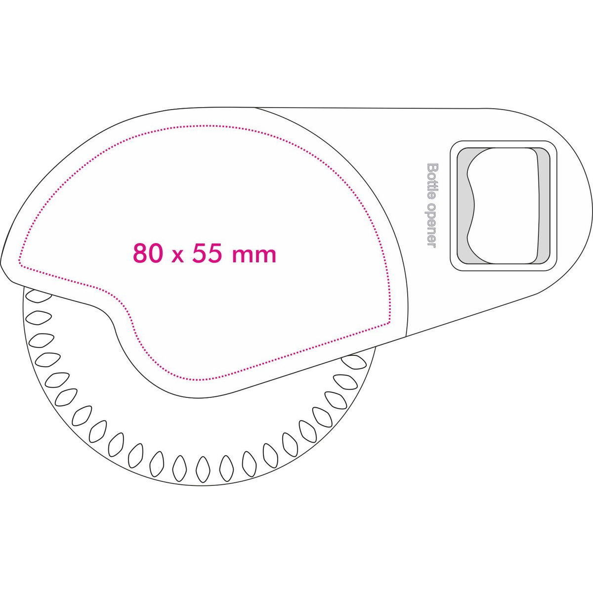 Vorderseite (8 x 5,5 cm)