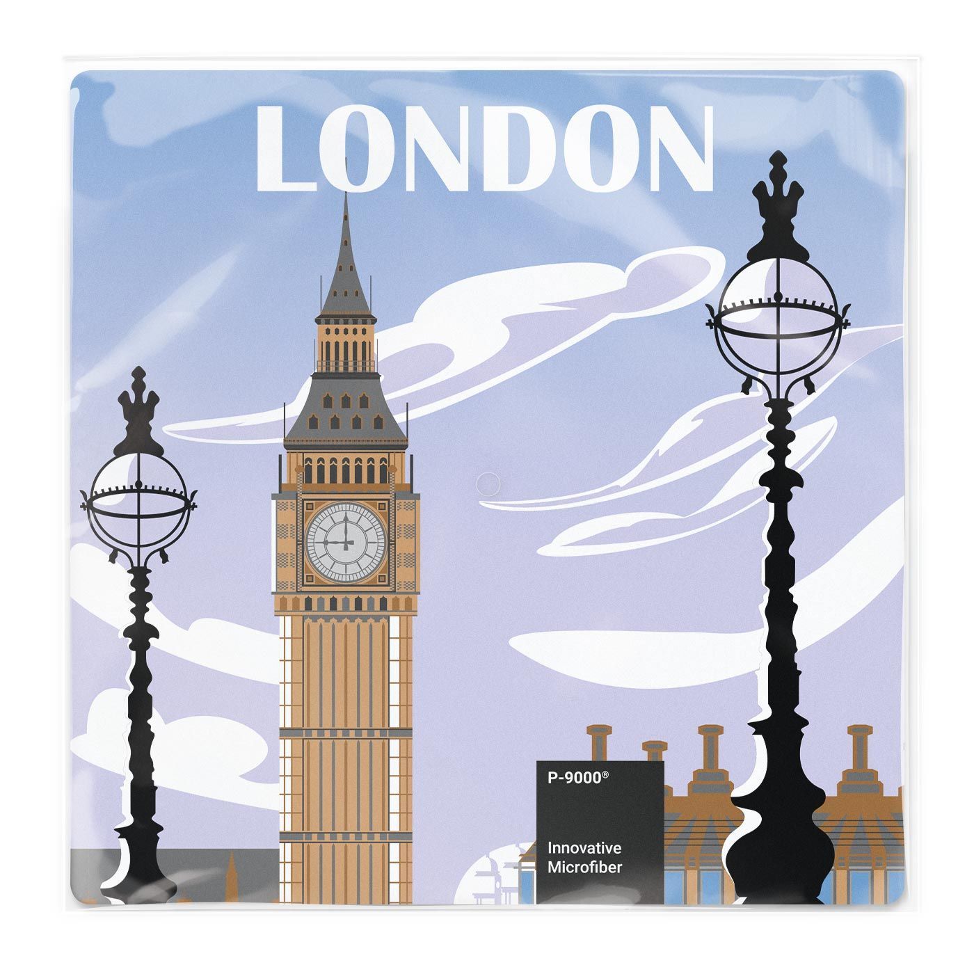 Auf Vorderseite ganzflächig (20 x 20 cm)