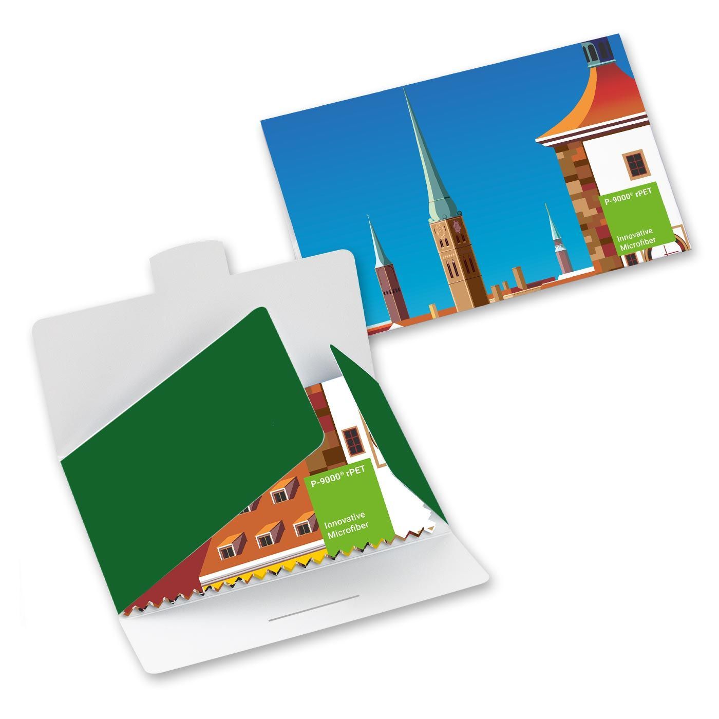 Auf Vorderseite ganzflächig (20 x 20 cm)