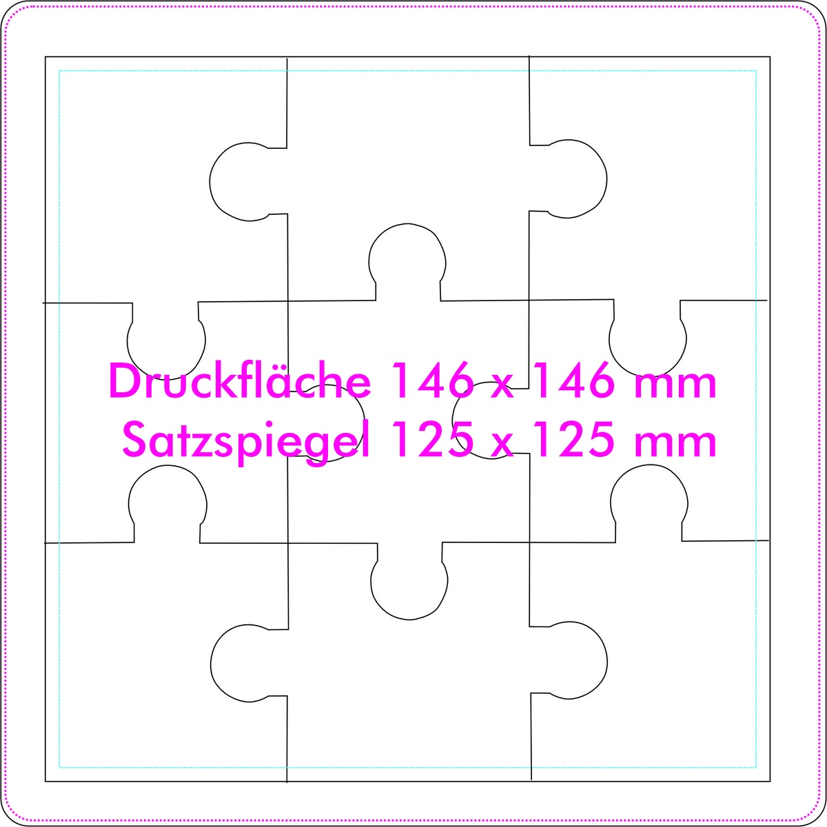 Vorderseite (14,6 x 14,6 cm)