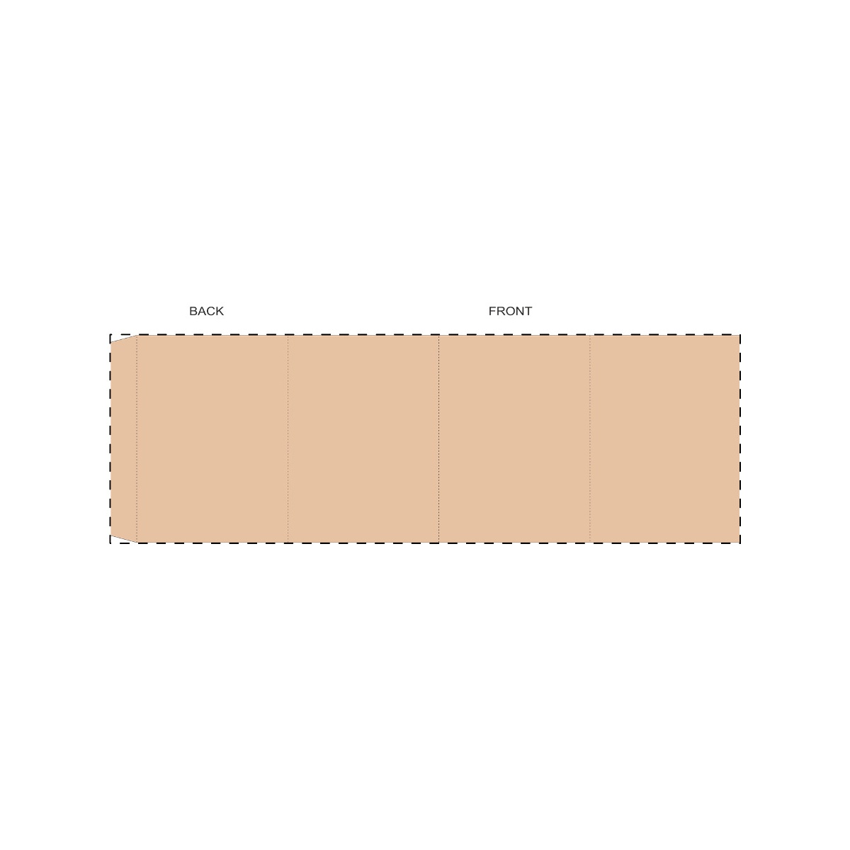Maßgefertigte Kraft-Papierbanderole (381 x 125 mm)