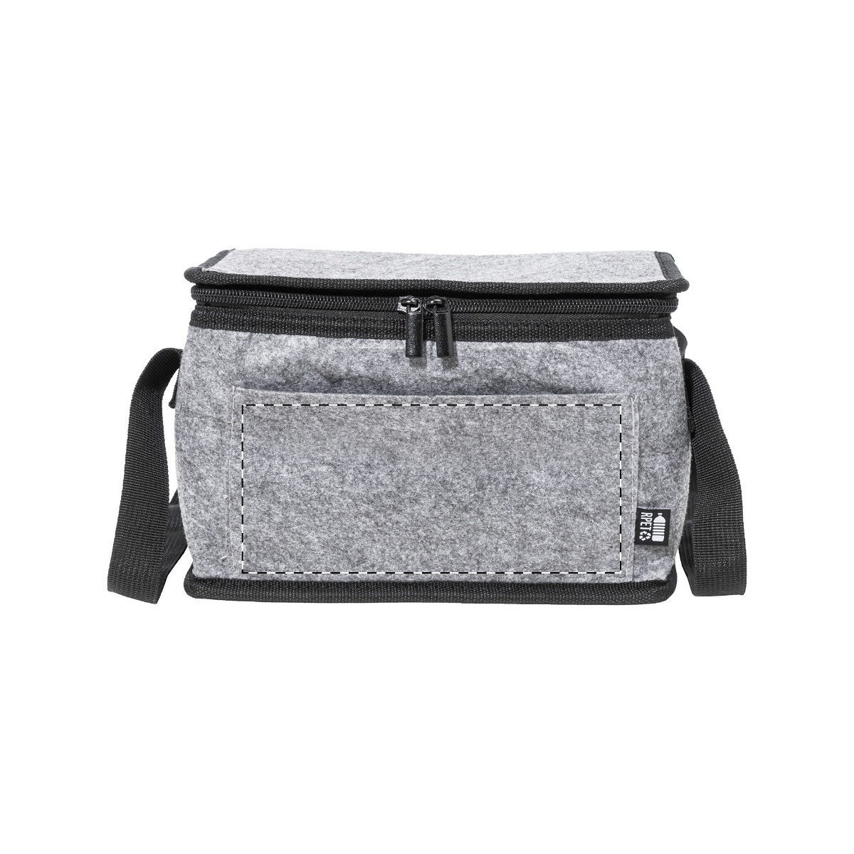 Vorderseite - unterhalb Reißverschluss (150 x 80 mm)