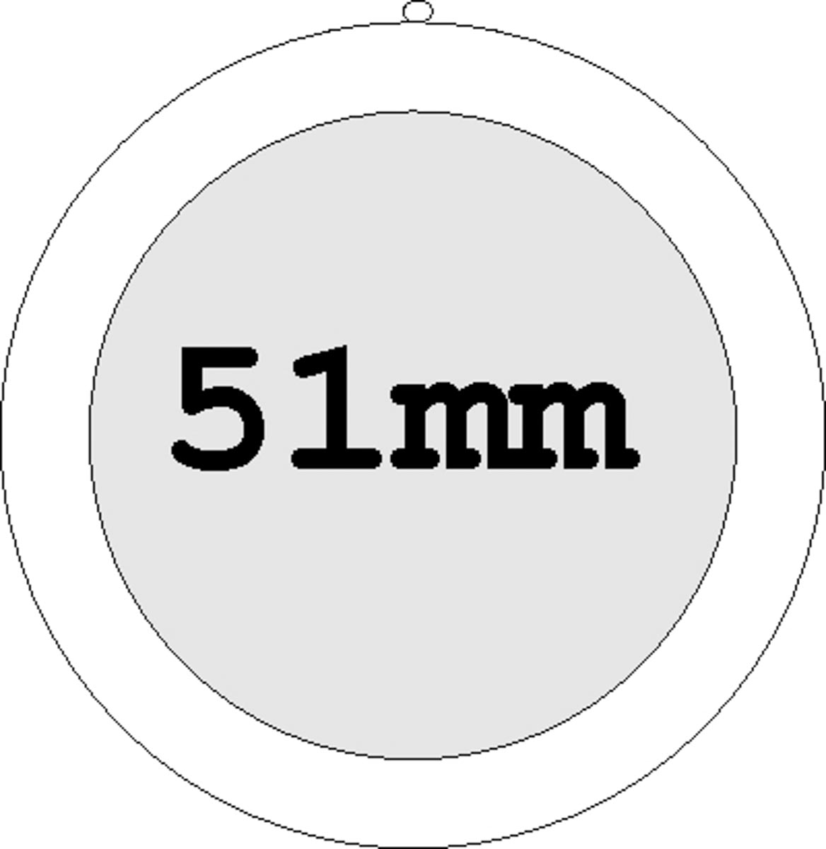 mittig (Ø 5,1 cm)