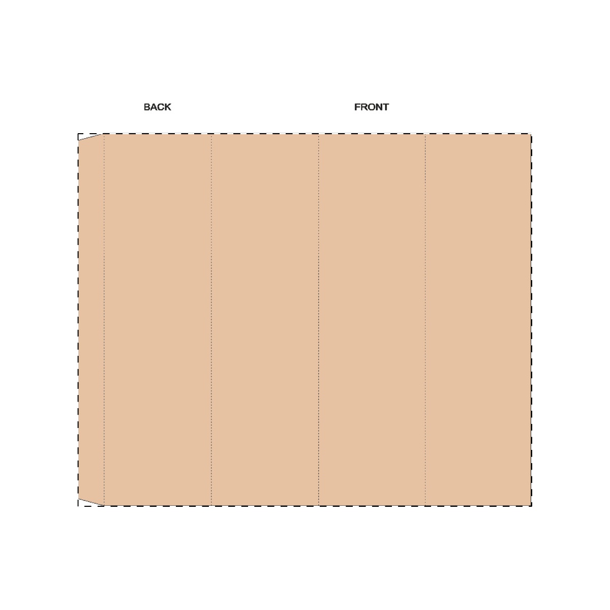 Maßgefertigte Kraft-Papierbanderole (280 x 230 mm)