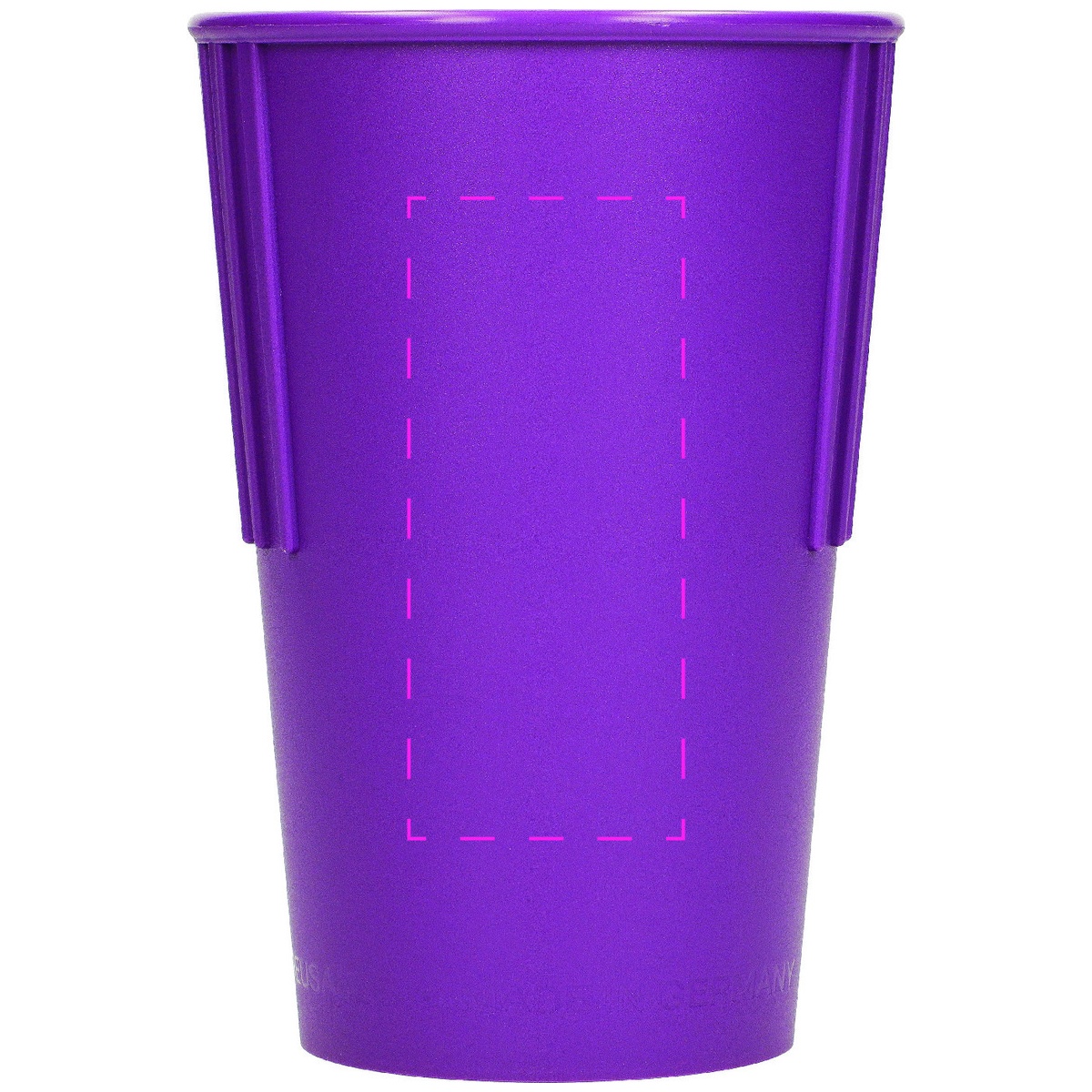 mittig zwischen Riffel (7 x 3 cm)