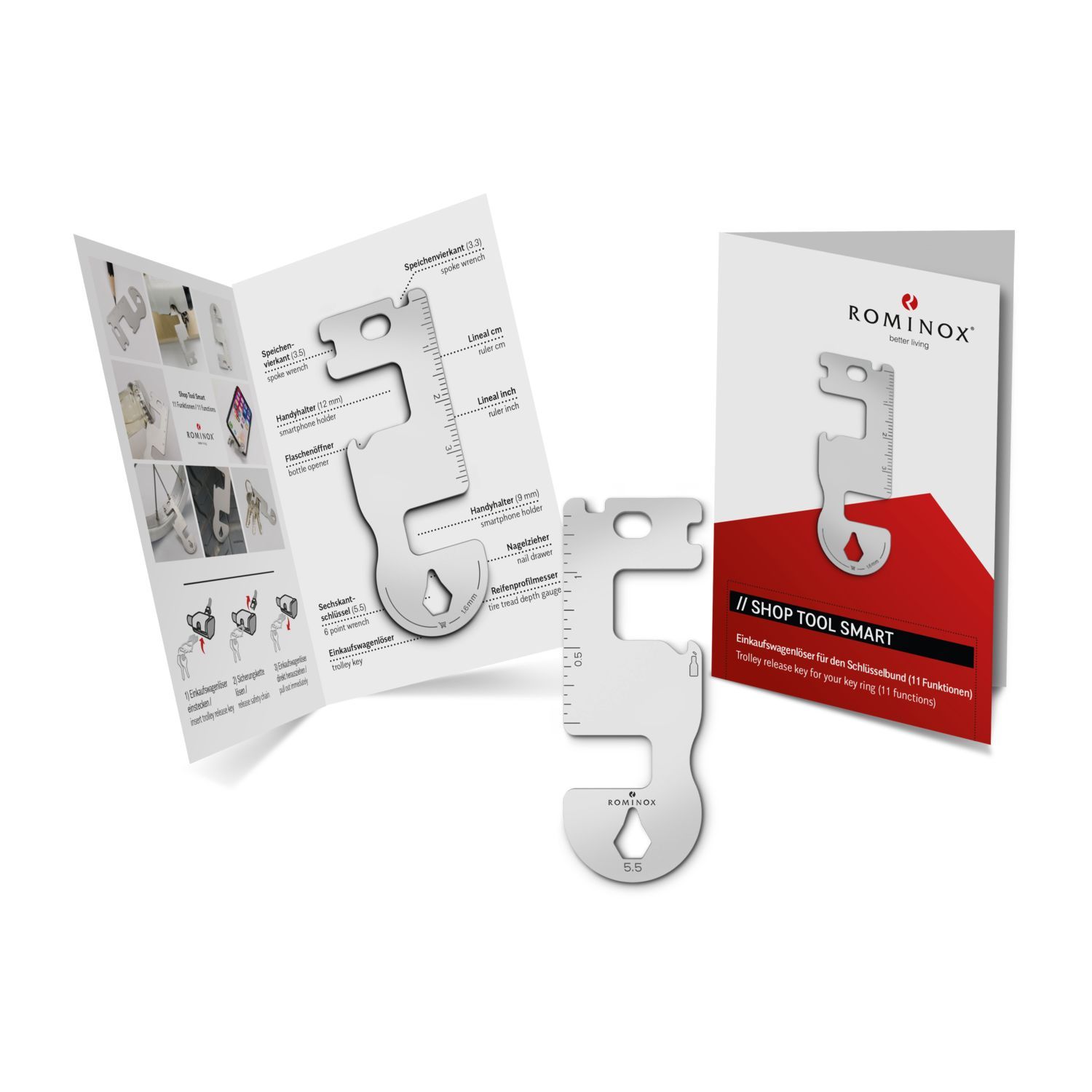 Anbringung KeyRefinder Code (max. 1,6 x 1,2 cm)