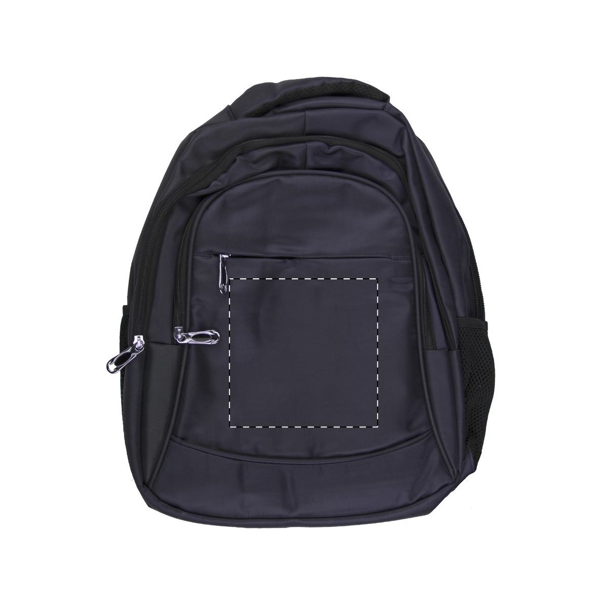 Vorderseite - unterhalb Reißverschluss (17 x 11 cm)