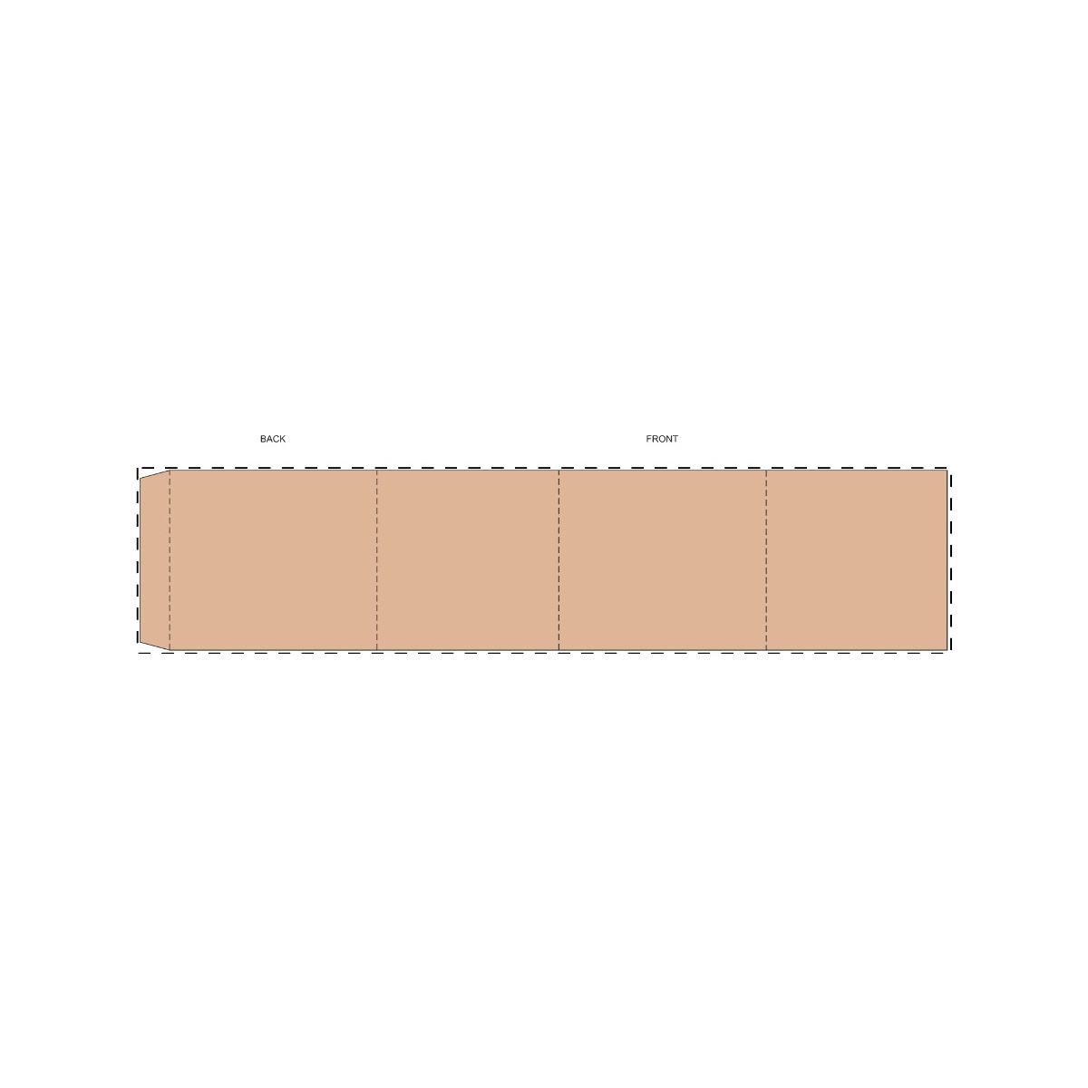 Maßgefertigte Kraft-Papierbanderole (441 x 98 mm)