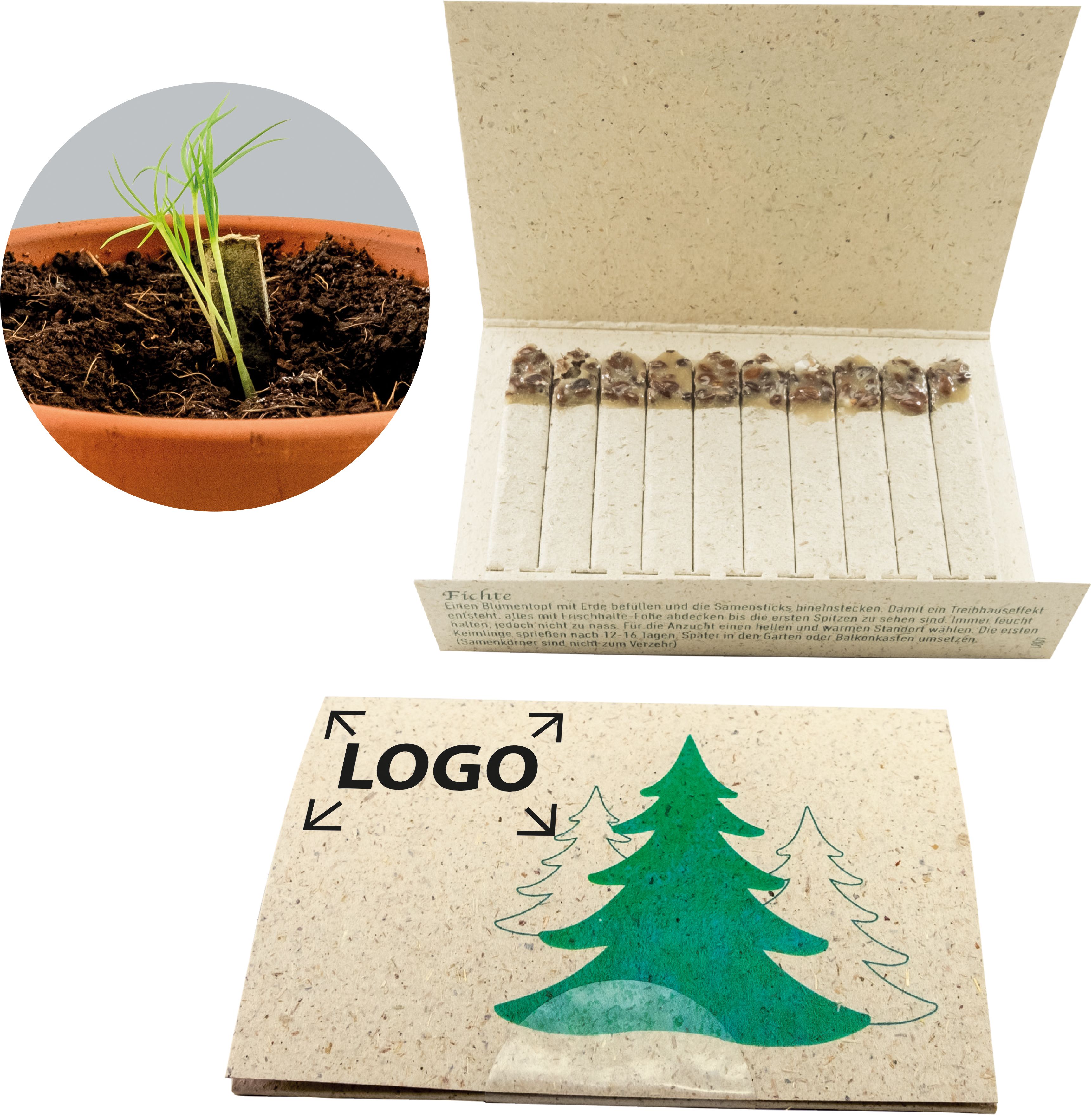 auf die Banderole (13,4 x 4,5 cm)