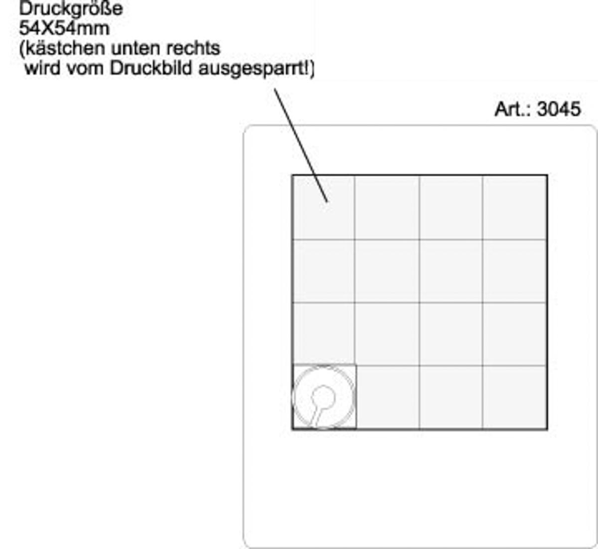 auf Kästchen (5,4x5,4 cm)