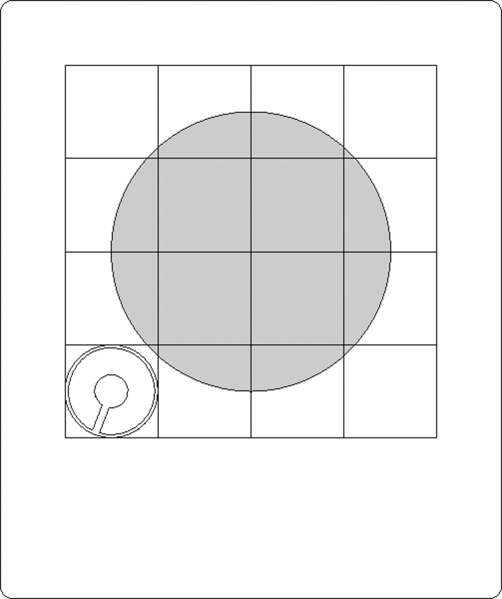 vorne auf alle Steine (Ø 6 cm)