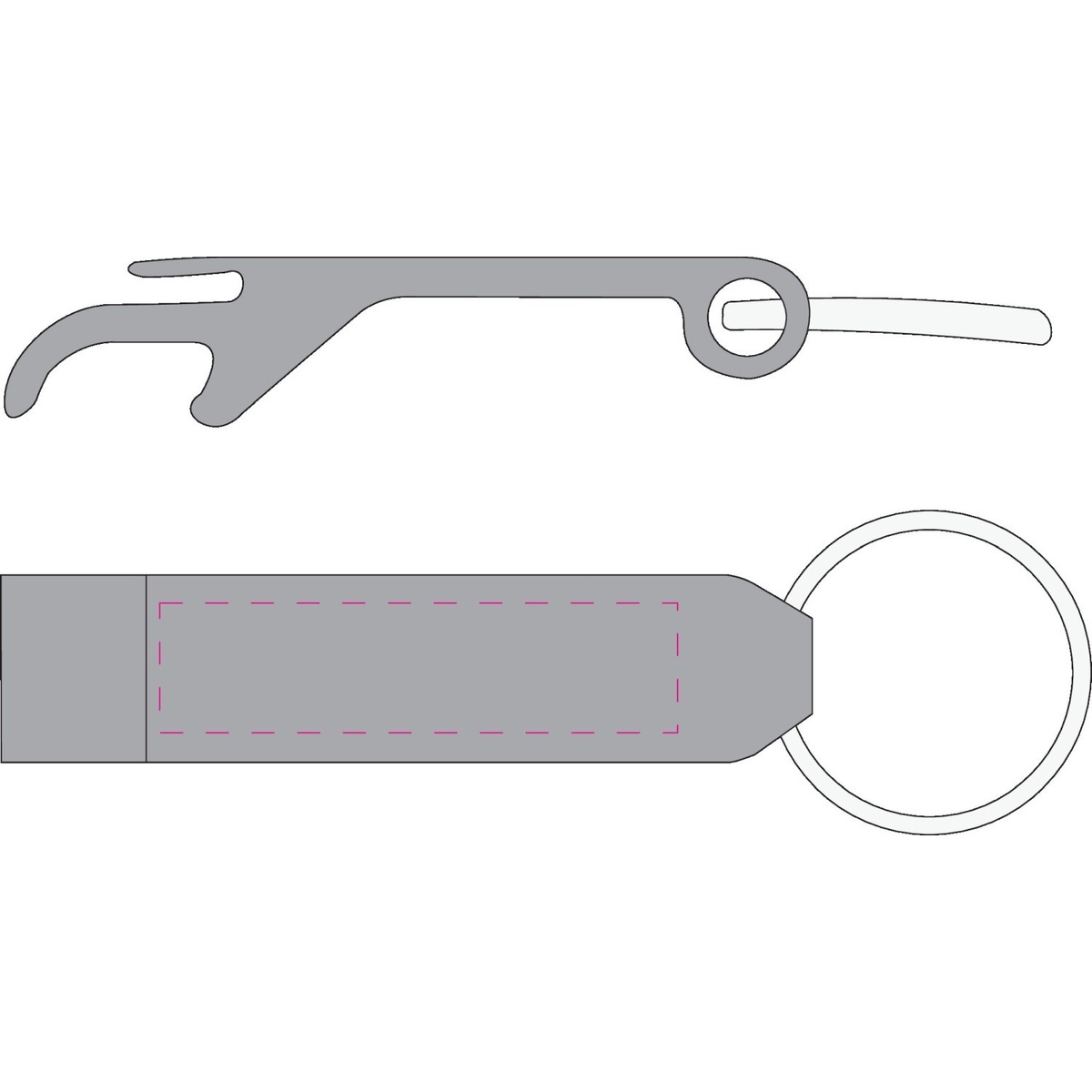 oben mittig (10 x 40 mm)