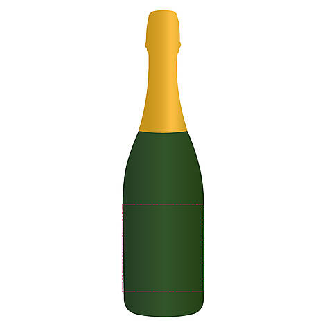 Flasche-Vorderseite (8 x 8,5 cm)