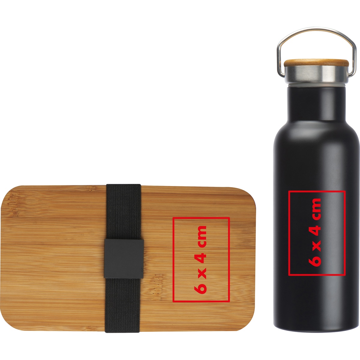 Auf beide Teile in gleicher Größe (6 x 4 cm)