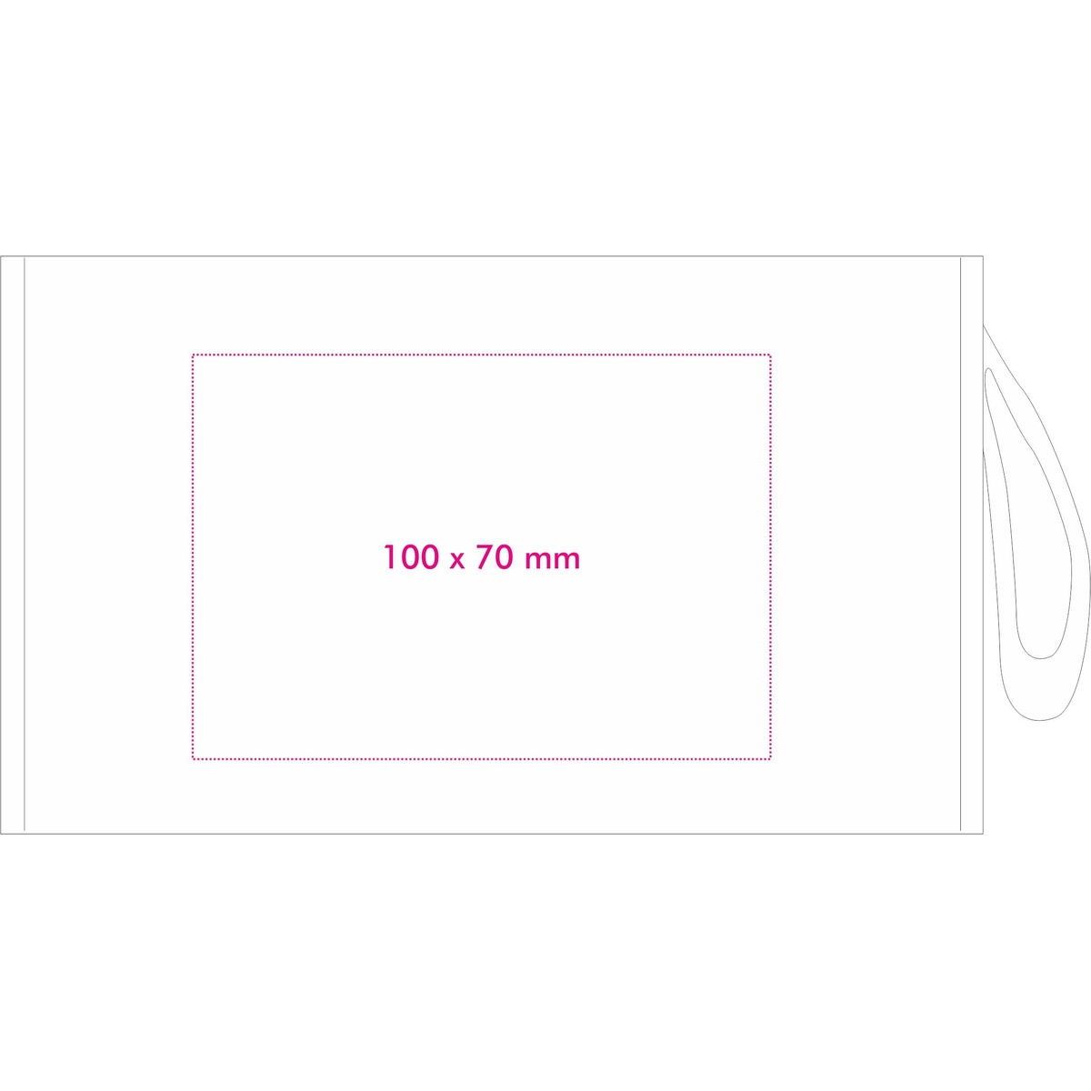 Tasche Rückseite (10 x 7 cm)