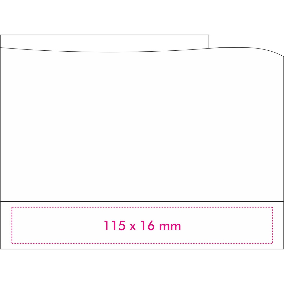 Vorderseite unten (11,5 x 1,6 cm)
